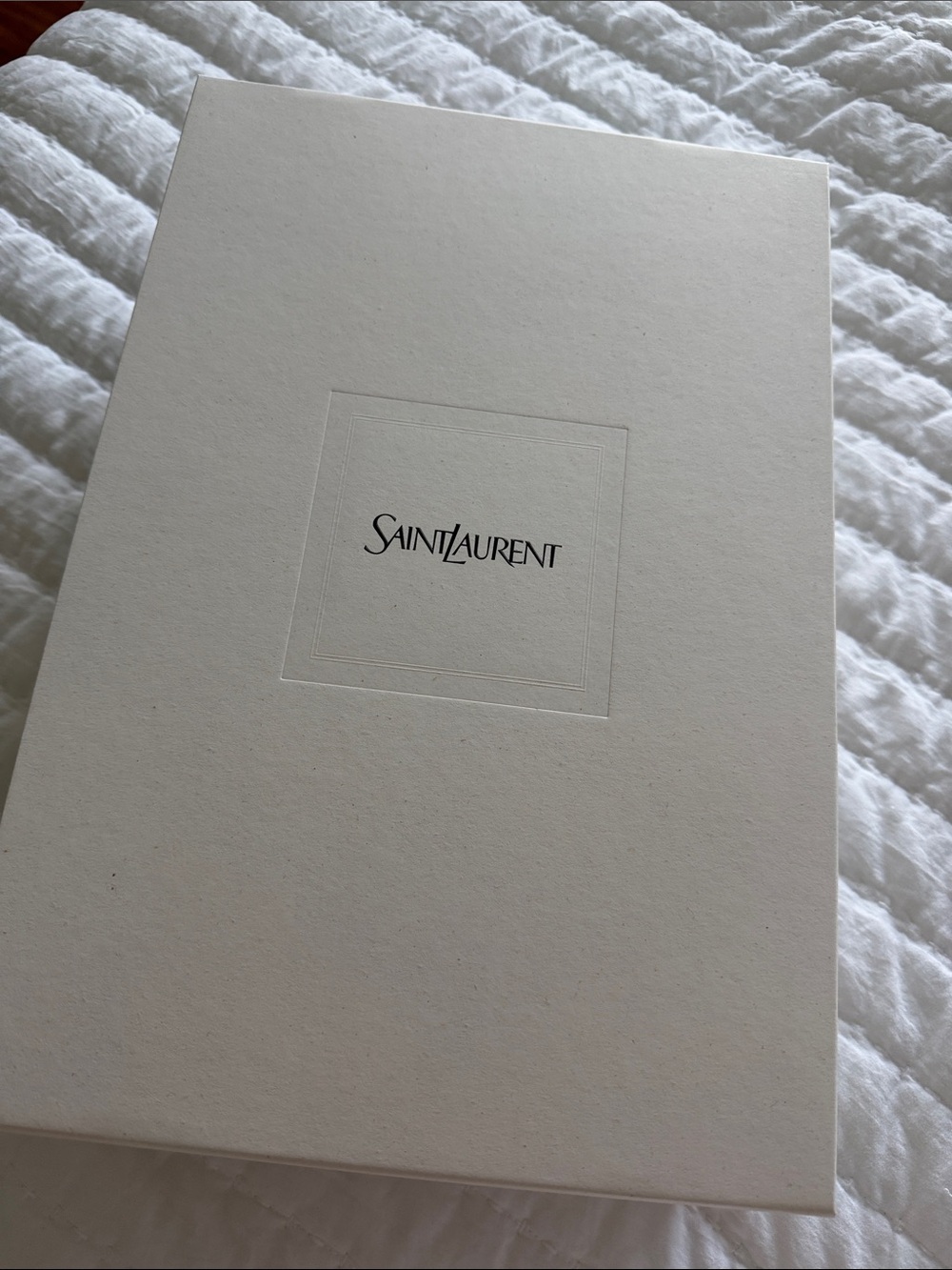 Yves Saint Laurent Cream Box with Saint Laurent Logo